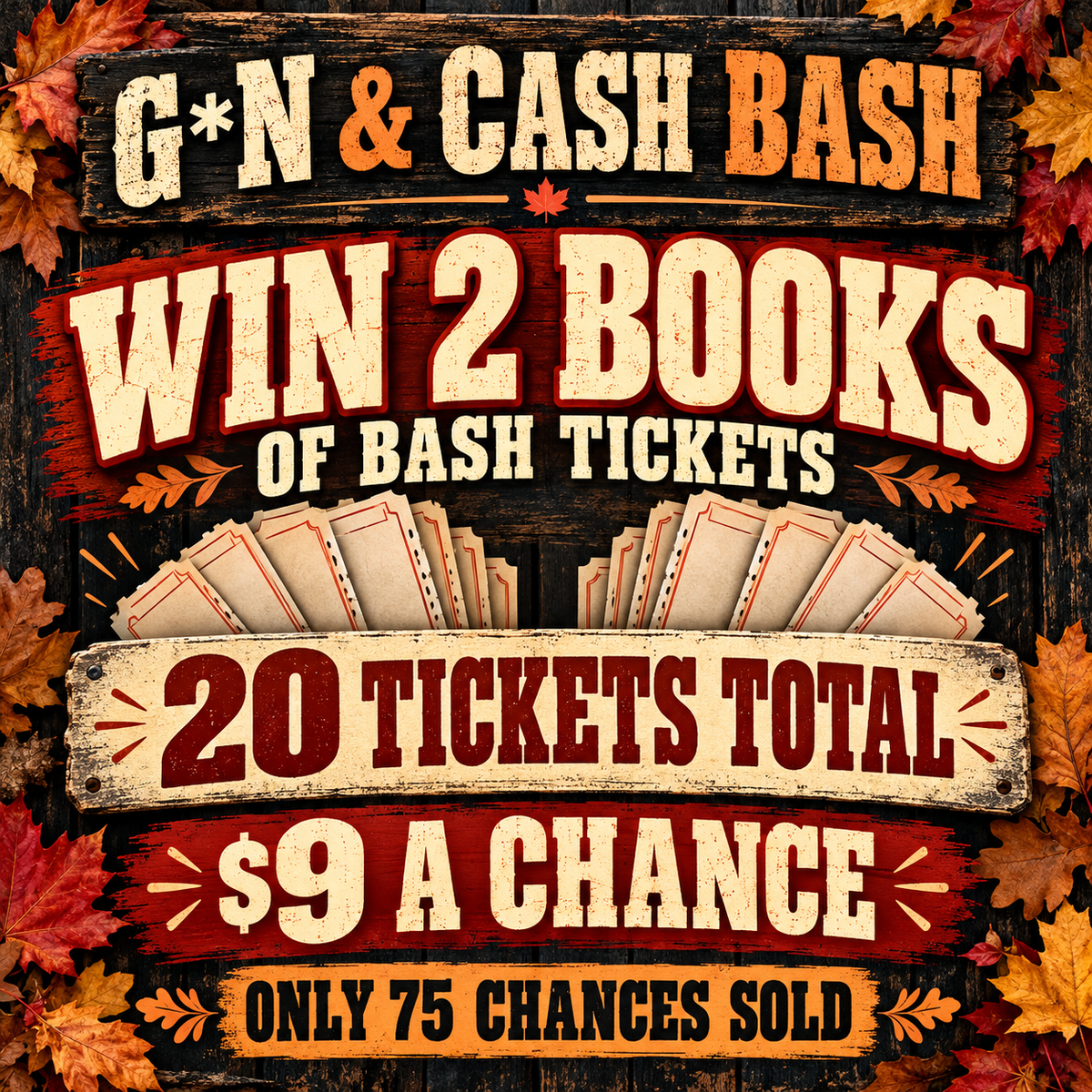 Win 2 Books of Bash Tickets