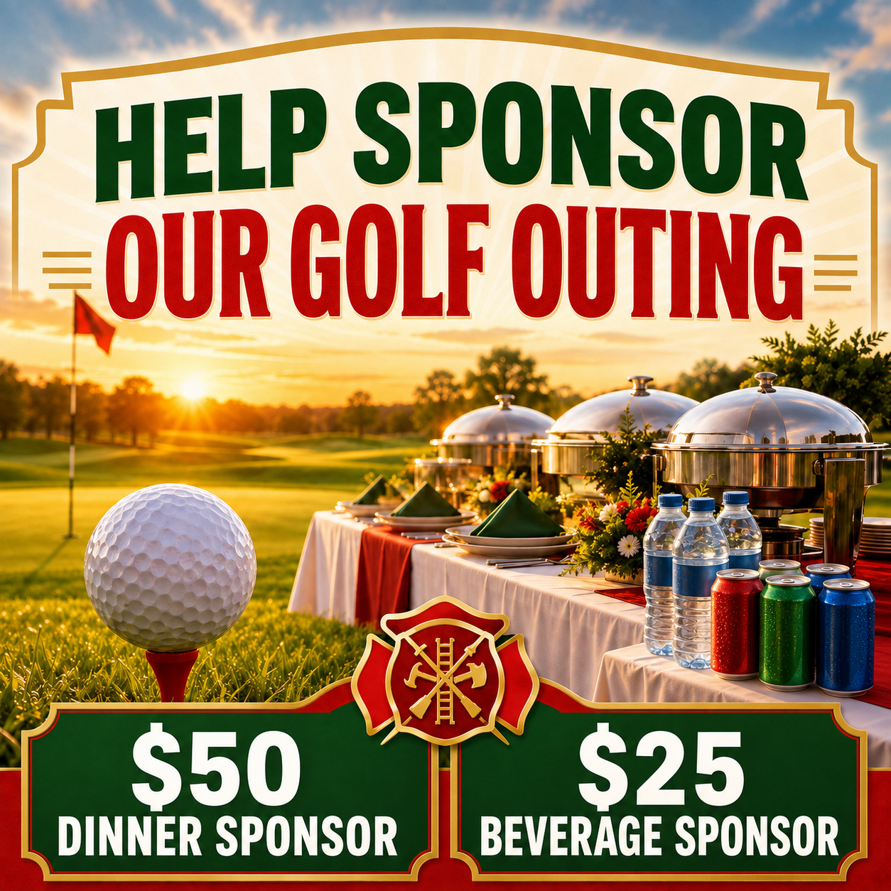 Golf outing Dinner/beverage Sponsor