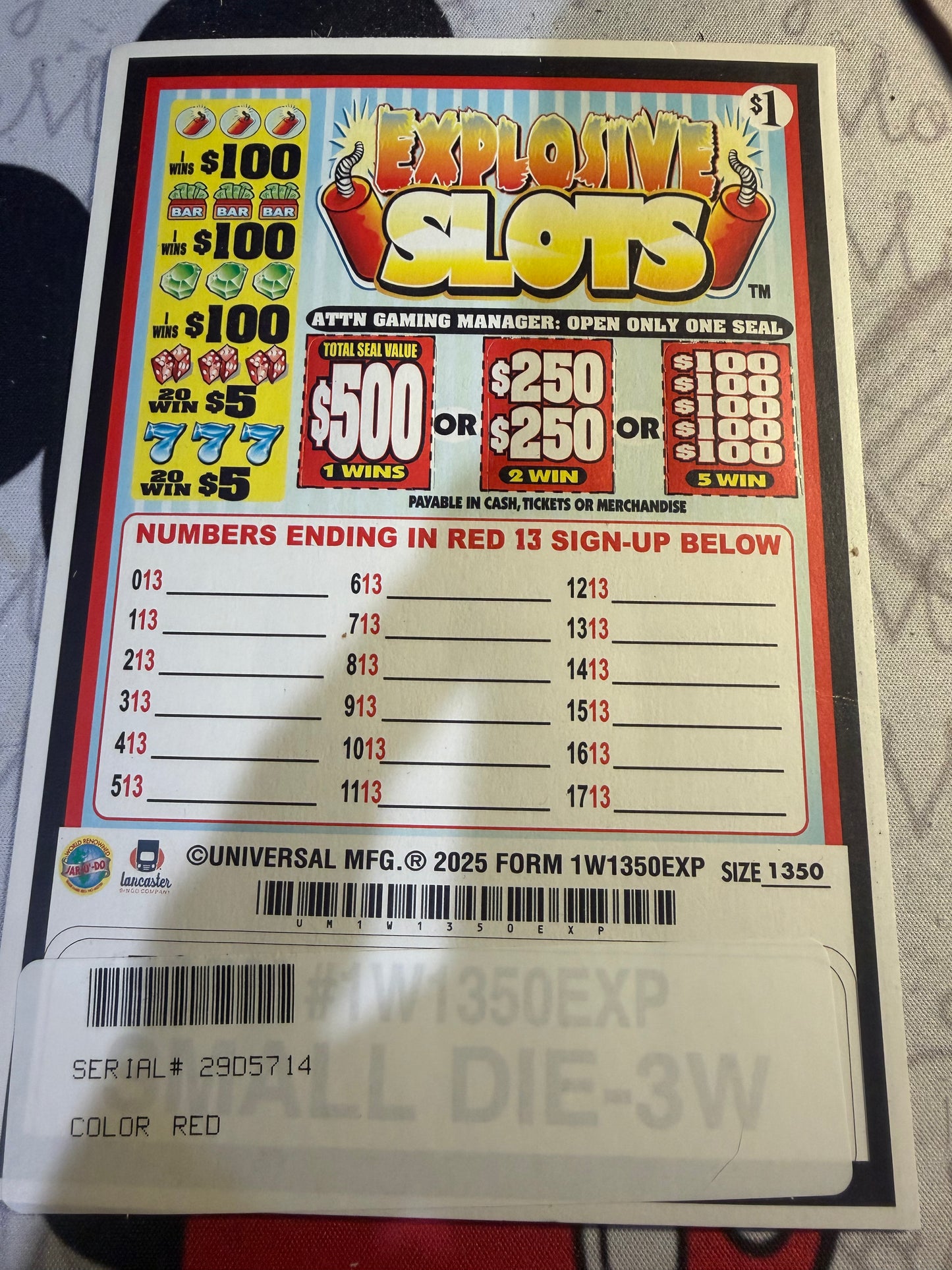 Explosive Slots sn 29D5714