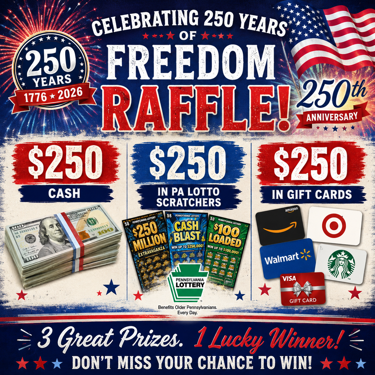 250th Freedom raffle