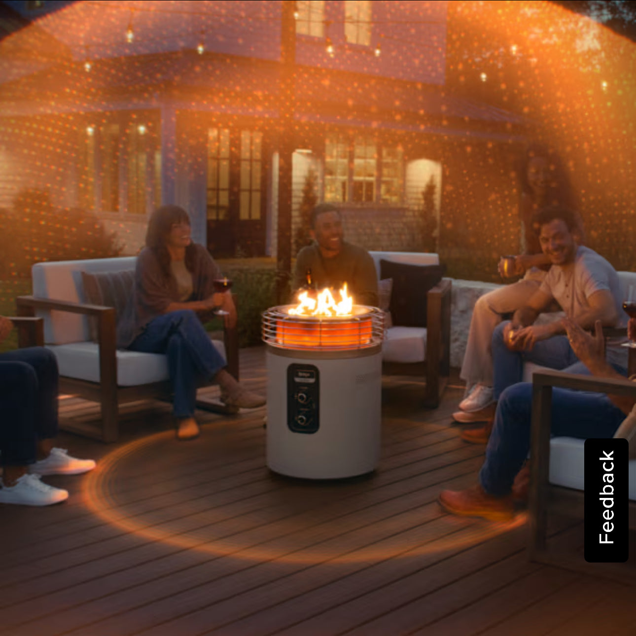 Ninja FIreside 360 & 4 Adirondack Chairs