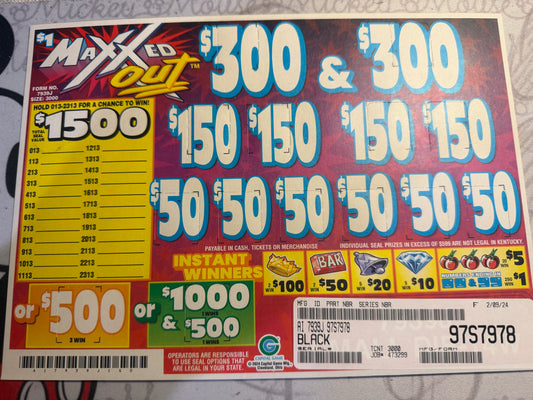 MaXXed out sn 97S7978