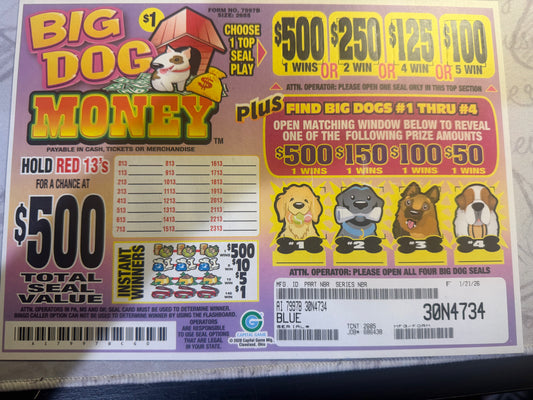 big Dog Money SN# 30N4734