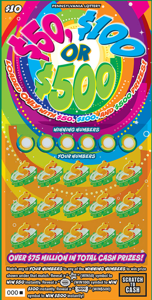 Book of $10 scratchers