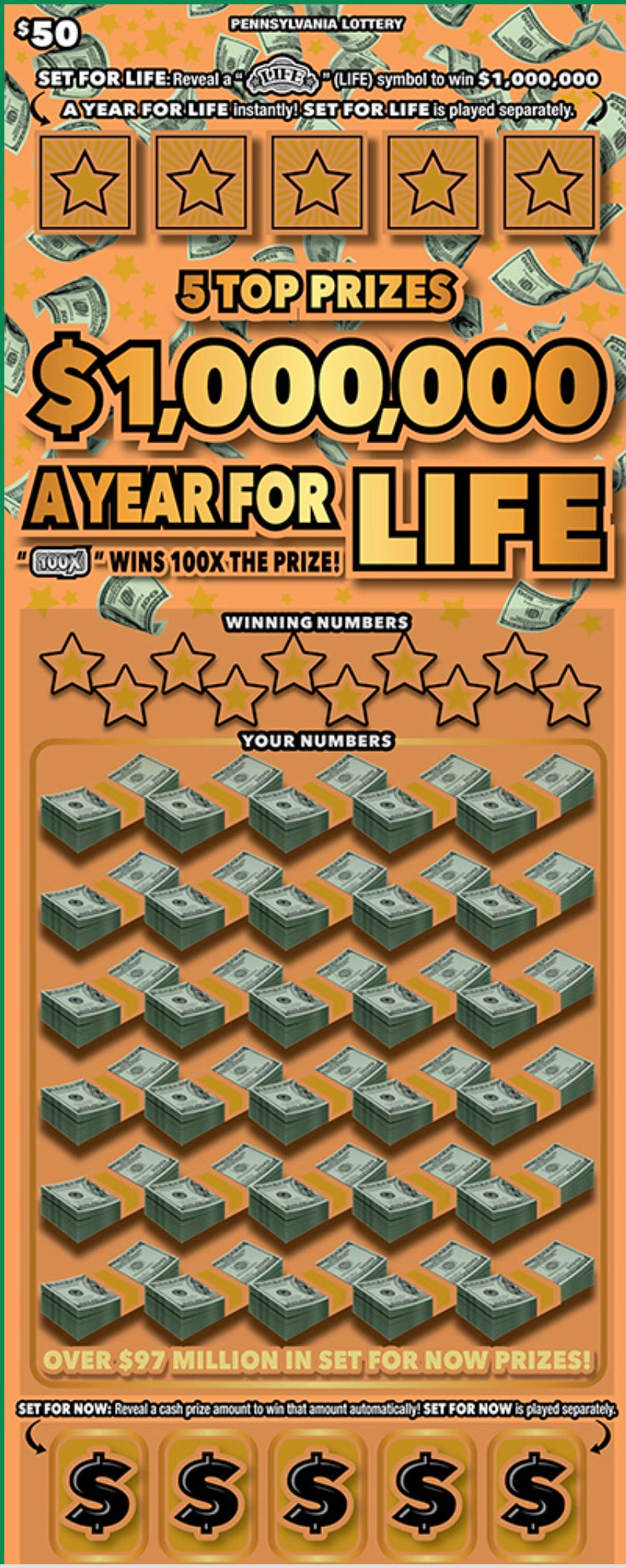 25 times to win $1,000,000 a week