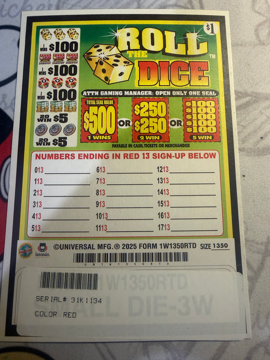 Roll The Dice Sn 31K1134