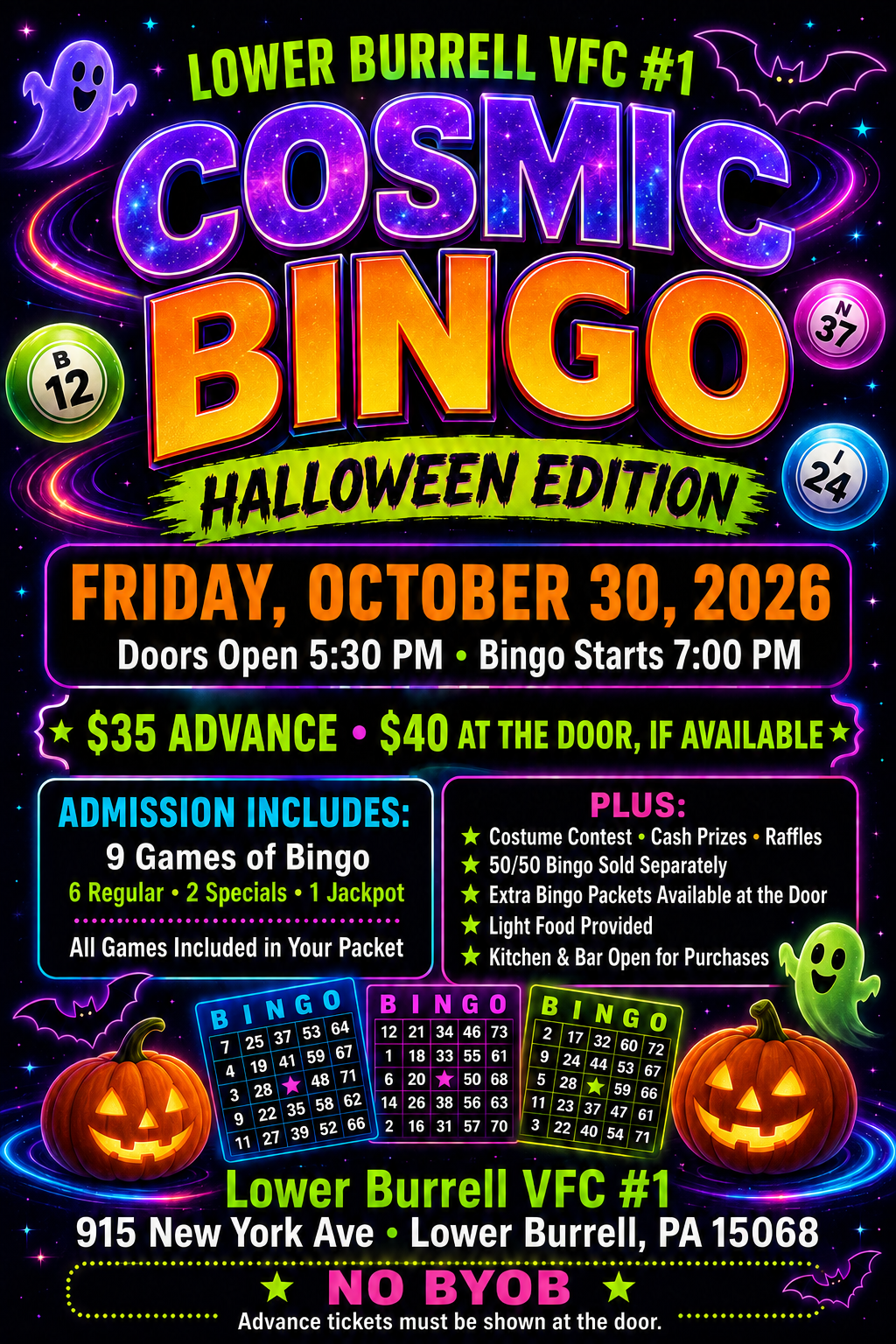 Cosmic Bingo – Halloween Edition | October 30, 2026